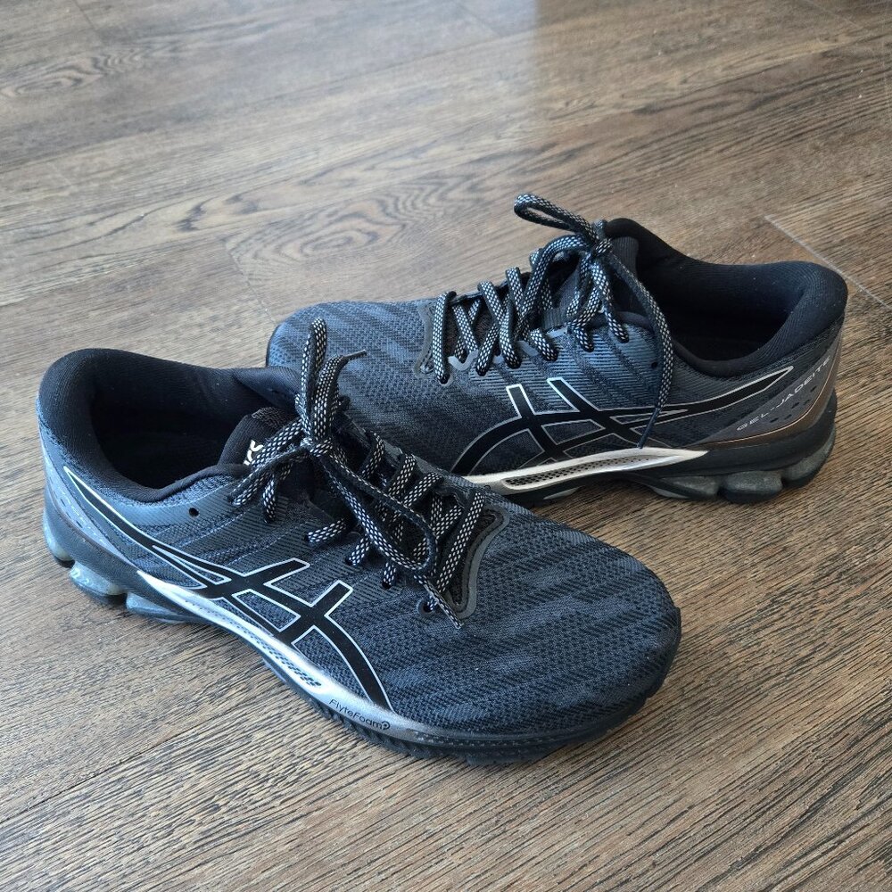 Womens ASICS Black Pure Silver Gel Jadeite Flyte Foam Running Shoes Size 8.5